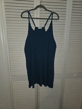Women’s Sleeveless Pocket Tank Dress - Deep Teal